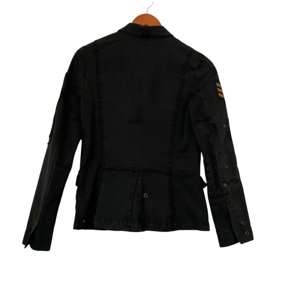 Zadig & Voltaire Virginia Jacket XS Black Grunge Military Till I Die Punk Y2K - Picture 2 of 14